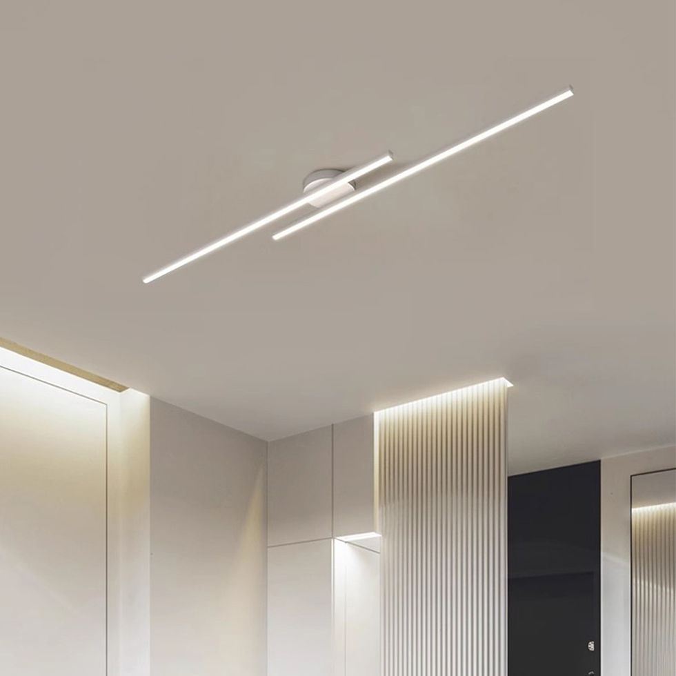Thumbnail: Lange Aluminium moderne LED Decken leuchte kreatives Design Decken leuchte Inne