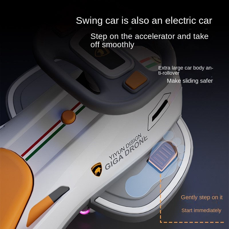 Thumbnail: LazyChild New Children's Electric Twisting Car Anti-rollover Baby Girl Girl Car