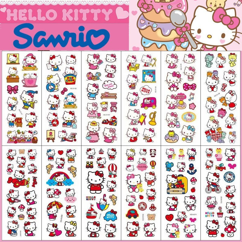 Miniaturbild: 12 teile/satz kawaii hallo Kitty Aufkleber 3d Blase Dekoration Aufkleber süße K