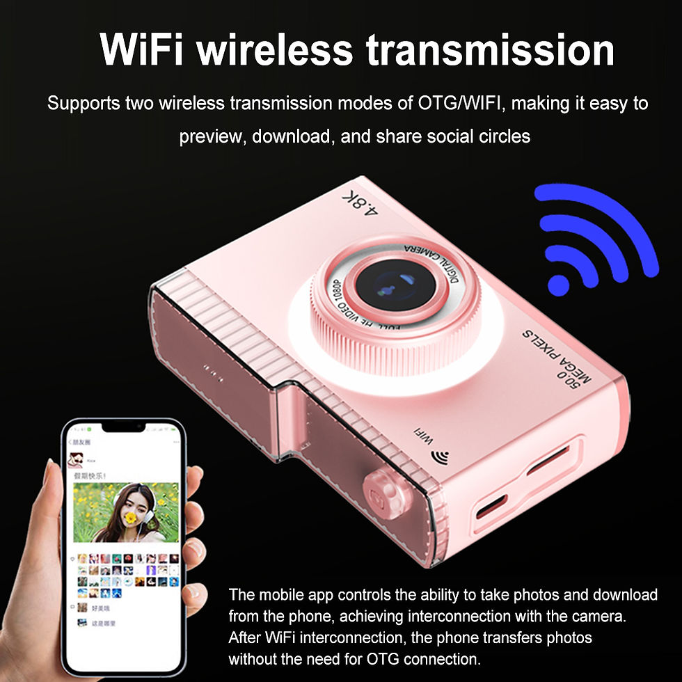Thumbnail: 4k fhd 50mp Digital kamera Autofokus Kamera 2,4 Zoll ips Bildschirm WiFi Vloggi
