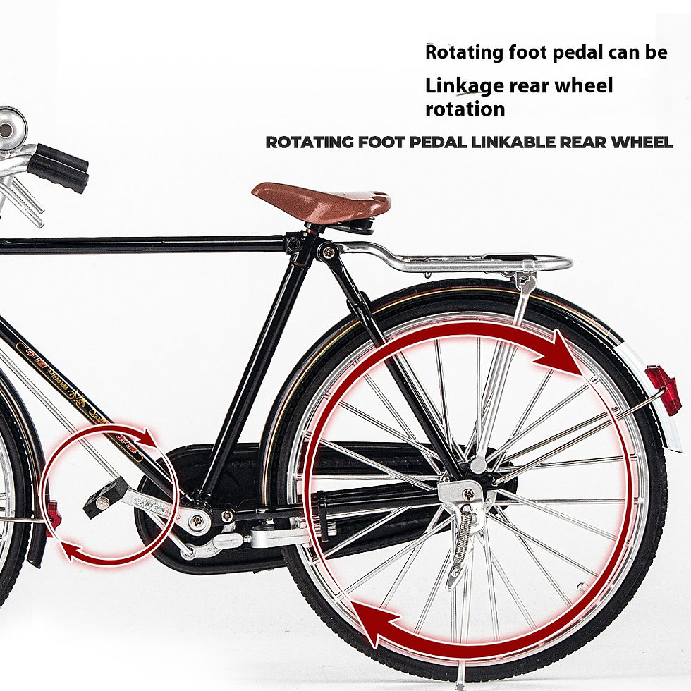 Thumbnail: Antike Legierung Replik von Erba Dagang Fahrrad Spielzeug Modell drehbare Räder