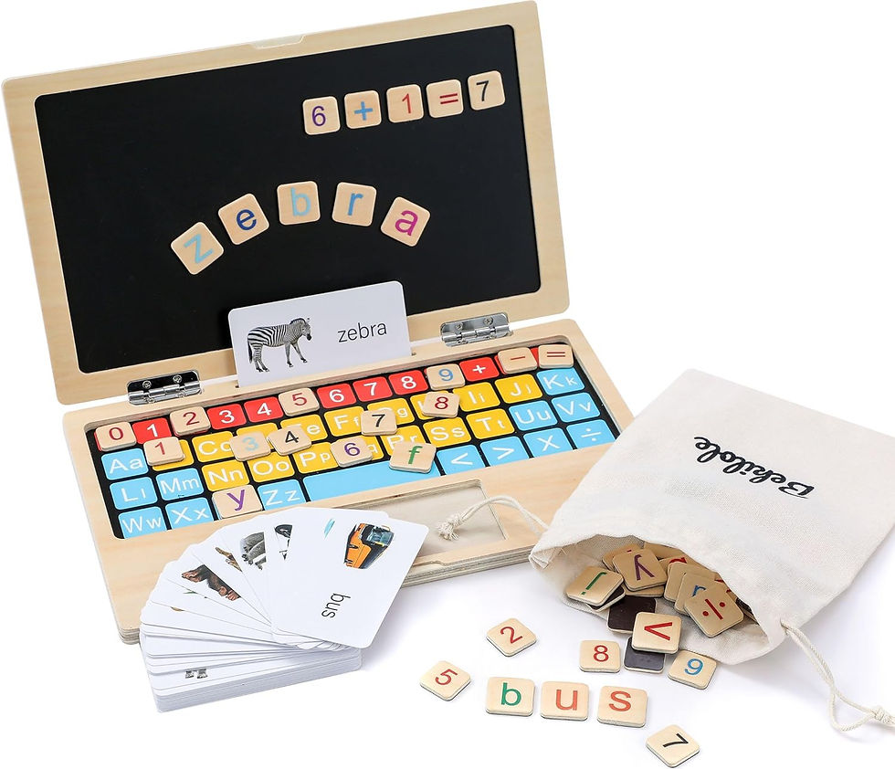 Thumbnail: Toddler Toys My First Laptop, Magnetic and Drawing Board Toy for Boys and Girls