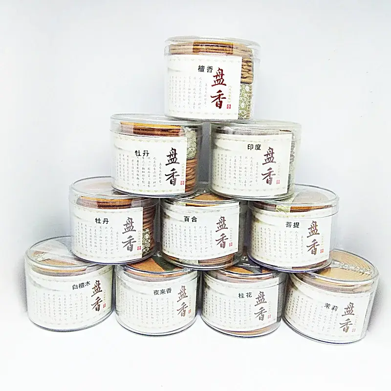 Thumbnail: 48pcs Natural Coil Incense Aromatherapy Sandalwood Indoors Indian Buddhist