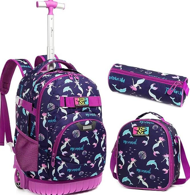 Thumbnail: 18 Zoll Kinder Roll rucksack 18 Zoll Schule Roll rucksack Taschen für Jungen Mä