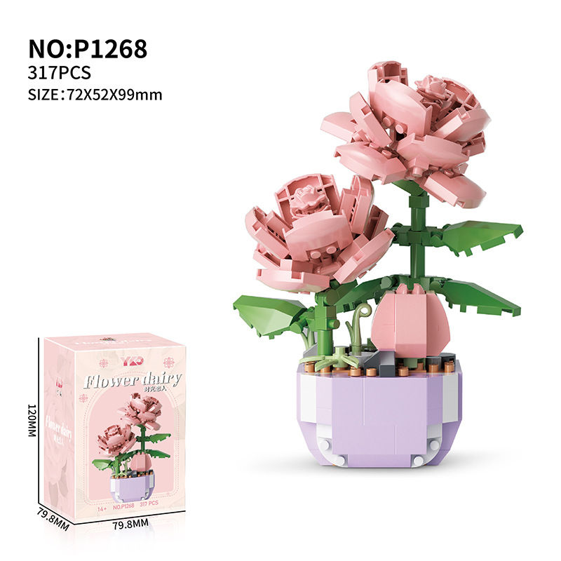 Thumbnail: Flower Succulents Building Blocks Everlasting Flower Bonsai Tree Gardens Romant