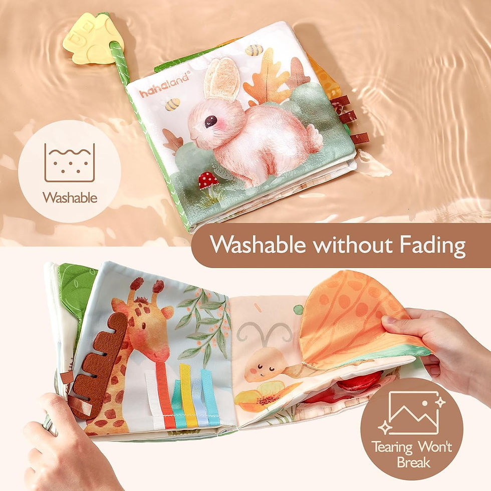 Thumbnail: hahaland Baby Books 0-6 Months,Tummy Time Sensory Baby Toys 6 to 12 Months Touc