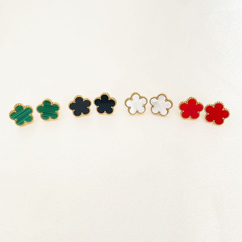 Miniaturbild: 3Pcs Stainless Steel 316L Luxury Plum Blossom Plant Five Leaf Flower Necklace E