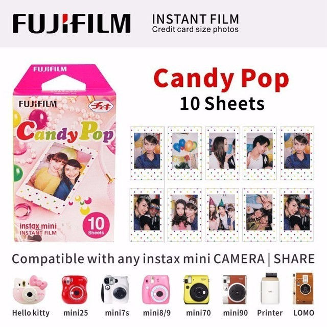 Thumbnail: Fujifilm Instax Mini Film Paper Macaroon Frame 10-30 Shots Photos For Fuji Mini