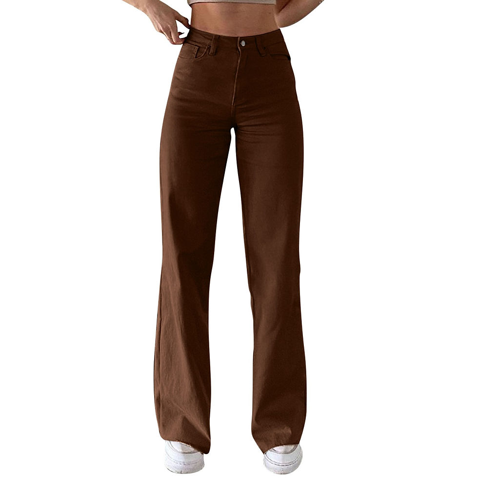 Thumbnail: Women Solid Color Jeans Sagging Loose Slim Waist Sweatpants Women Women's Casua