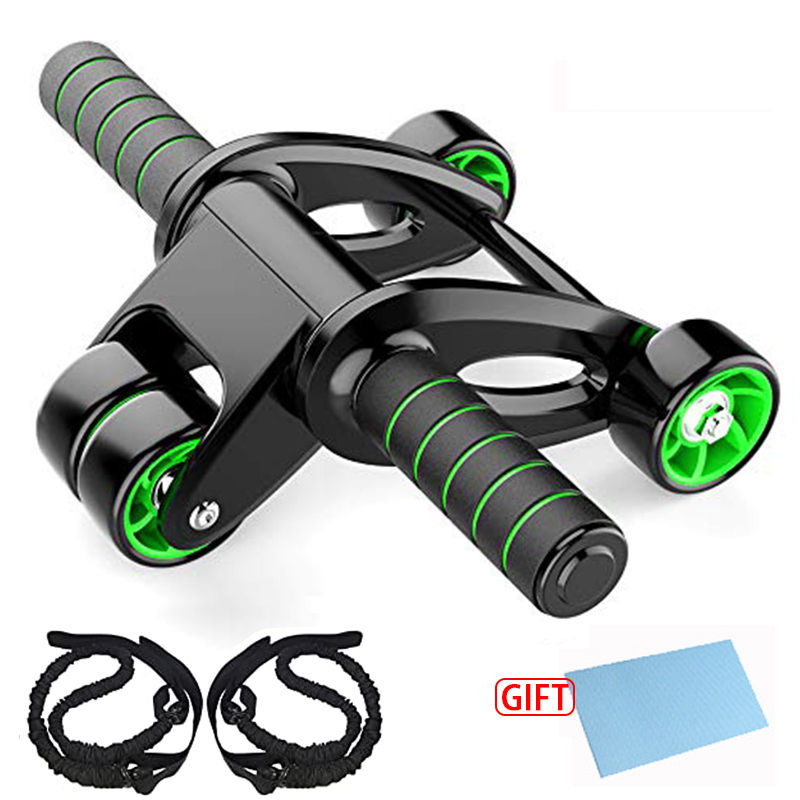 Thumbnail: Sports Ab Roller Wheel Set with Resistance Bands, Knee Mat - Core Training