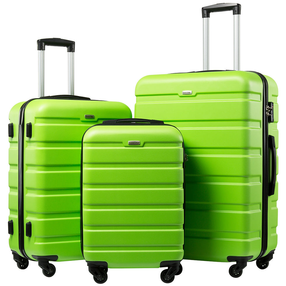 Thumbnail: 20 24 28 Zoll Koffer Set 3 Stück Reiß verschluss Gepäck Reisetasche große Kapaz