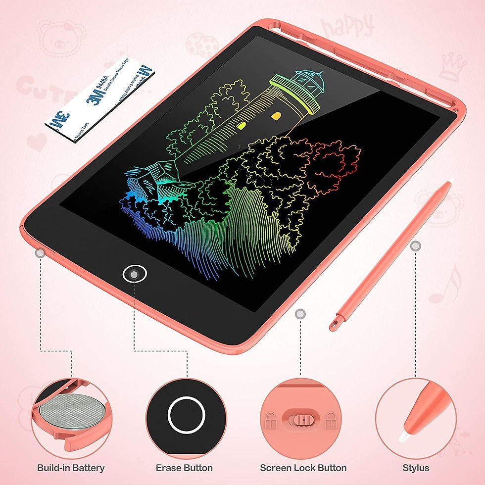 Thumbnail: TECJOE 2 Pack LCD Writing Tablet with Fridge Magnets, Writing Board Doodle Boar