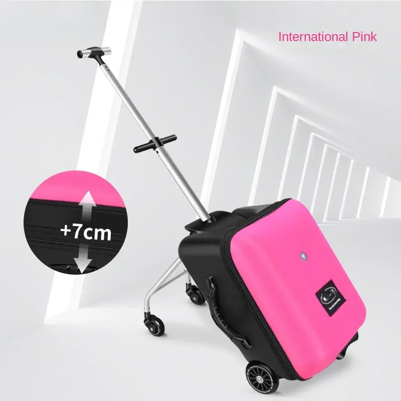 Thumbnail: Kinder koffer Mode verbesserte Version Baby sitzt auf dem Trolley Koffer tragen