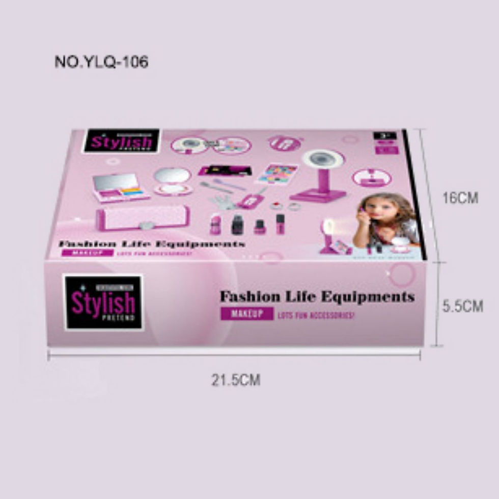 Thumbnail: Girls' Pretend Play Makeup Kit, Ages 3+, Realistic Cosmetic Game Set with Illum