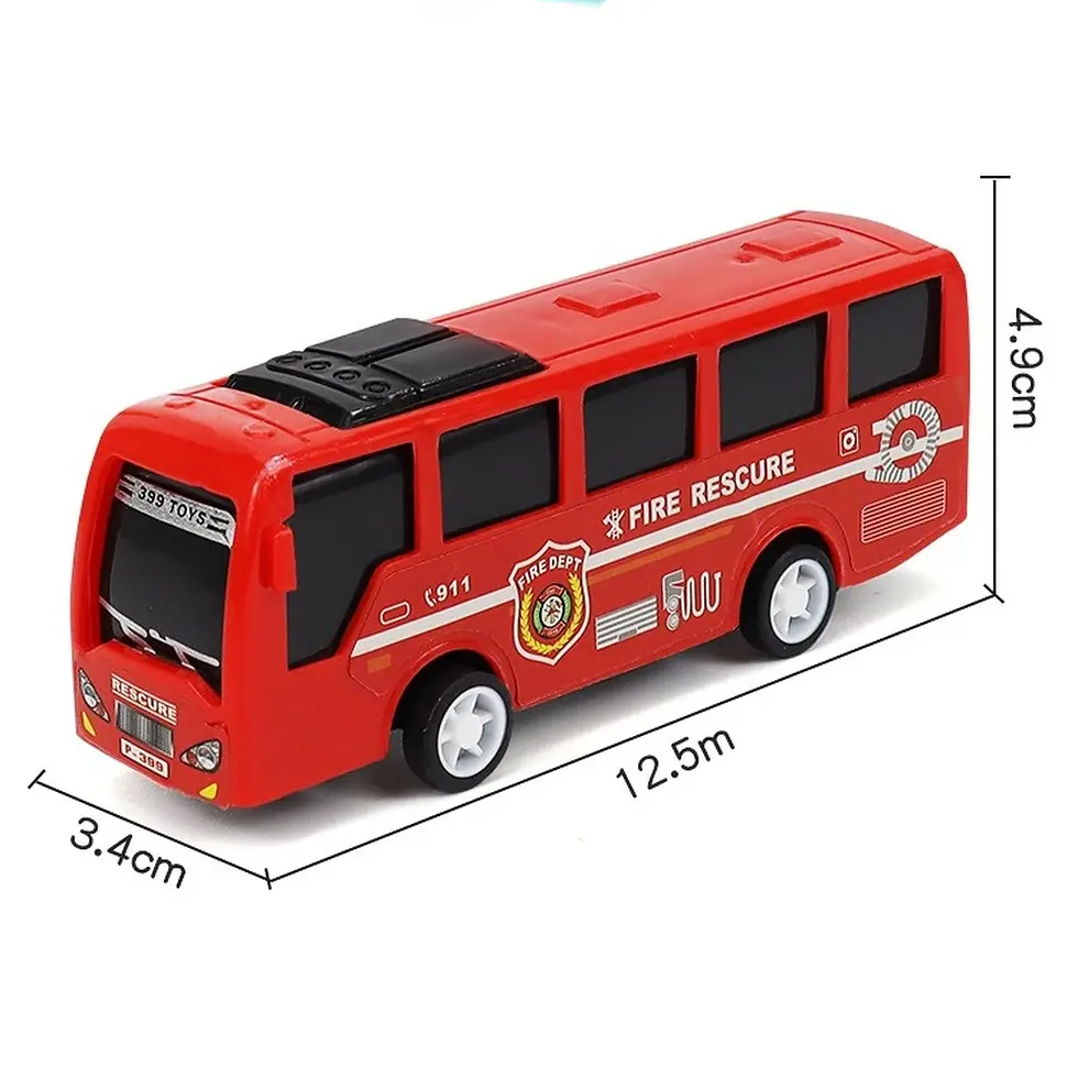 Thumbnail: 2 Stück Mini-Bus-Modell Spielzeug zurückziehen Auto Spielzeug Trägheit Fahrzeug