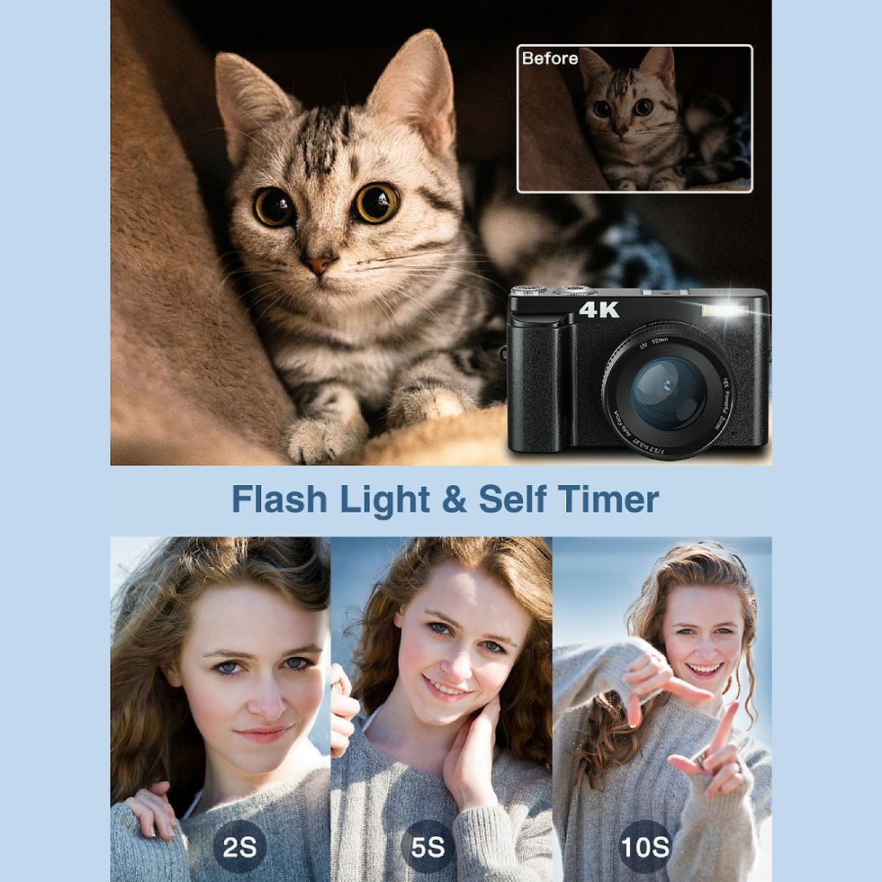 Thumbnail: 4k Digital kamera für Fotografie und Video Autofokus Anti-Shake, 48mp Vlogging-