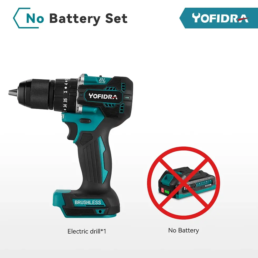 Thumbnail: Yofidra 13mm 35 3 Drehmoment bürstenlose elektrische Schlag bohrmaschine Akku-E