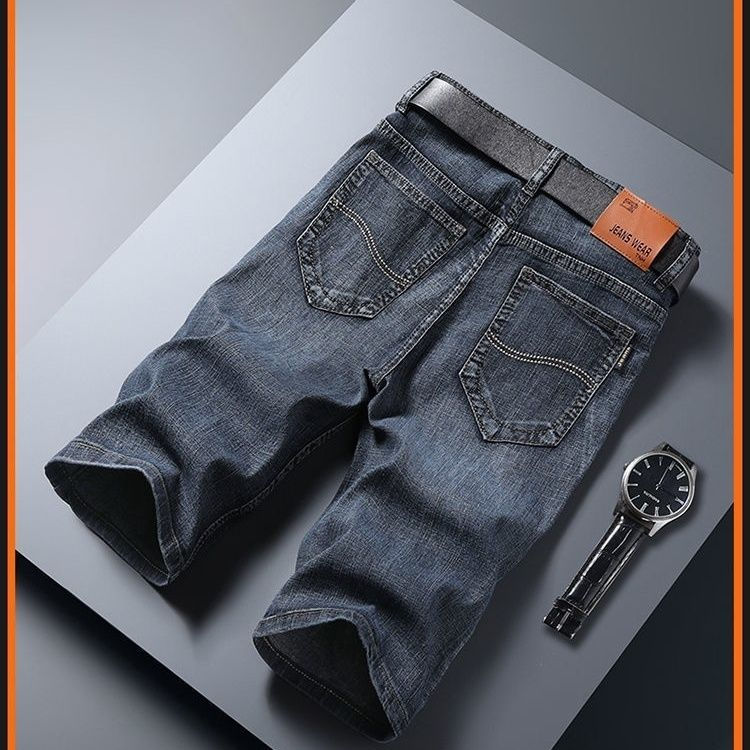 Thumbnail: High Quality Men Denim Jeans Short Thin Casual Brand Cool Design Summer Pants S