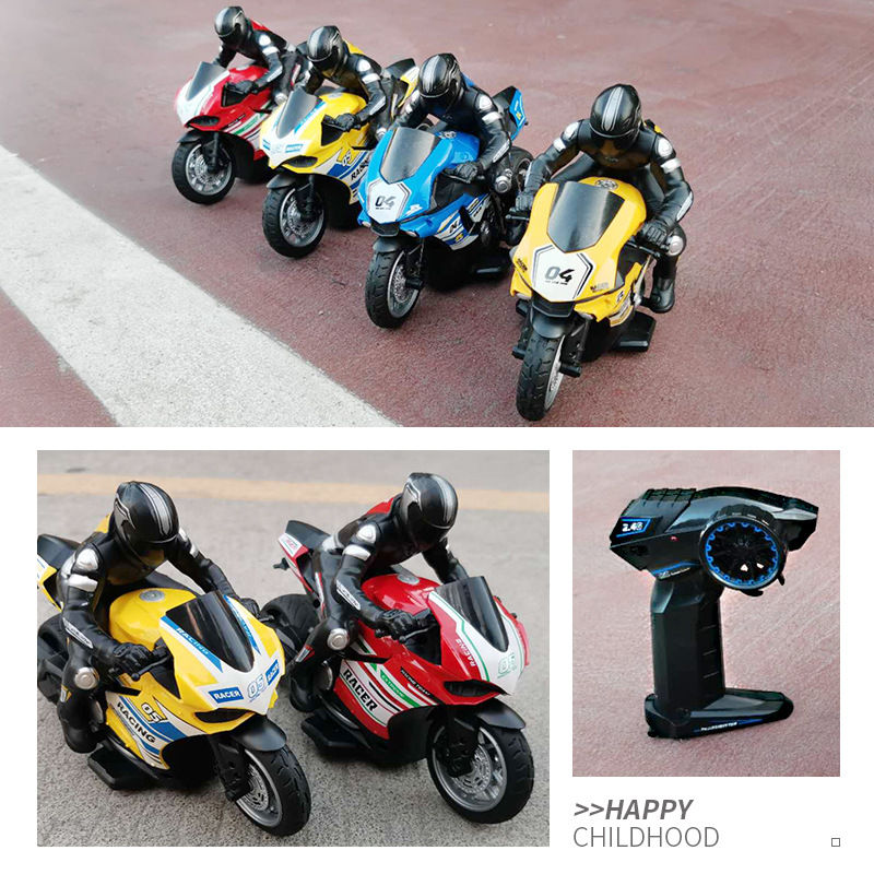 Thumbnail: Antike elektrische Stunt Motorrad Hochgeschwindigkeits-Rennwagen 4 Kanäle Fernb