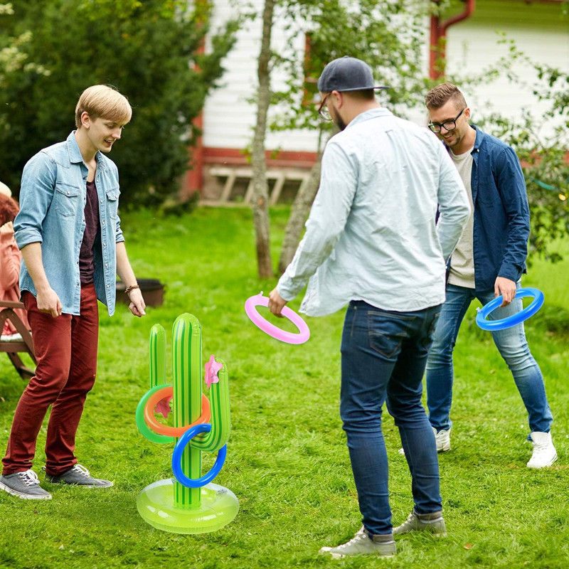 Miniaturbild: New PVC Inflatable Simulation Cactus Throw Circle Game Toys Creative Family Par