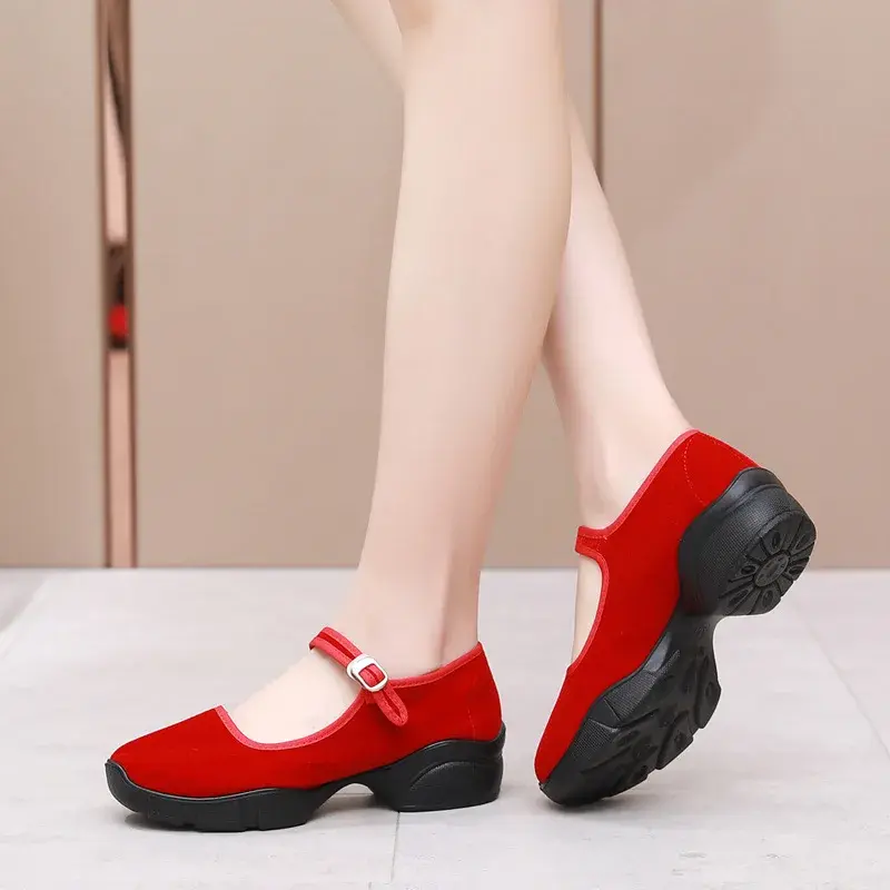 Thumbnail: Herbst neue Damenschuhe Mode Plattform Block Ferse Freizeit schuhe Fitness Walk