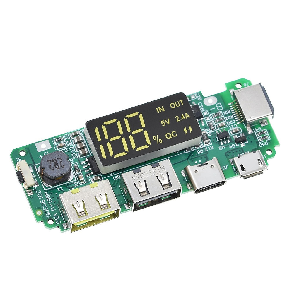 Miniaturbild: LED Dual USB 5V 2.4A 18650 Charging Module Lithium Battery Charger
