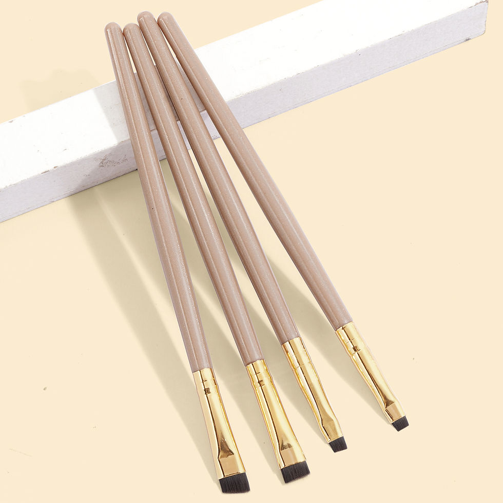 Thumbnail: Maange 4 Stück Augenbrauen Kontur Make-up Pinsel Eyeliner Pinsel tragbare klein