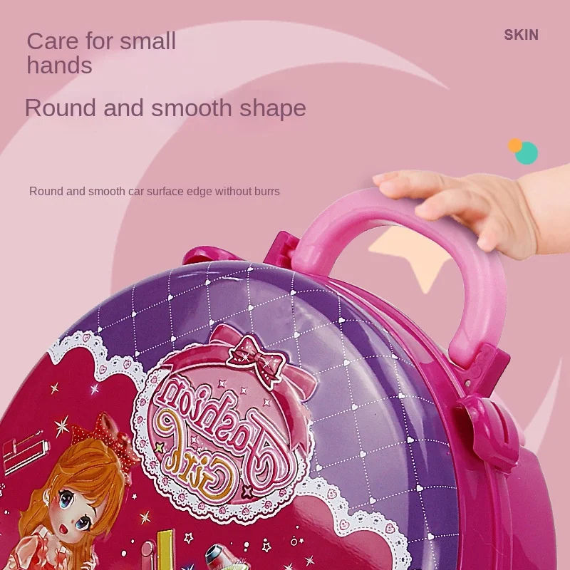 Thumbnail: 3 in 1 Kids Makeup Toy Set Girls Cosmetics Cosplay Princess Dresser Lipstick Pr