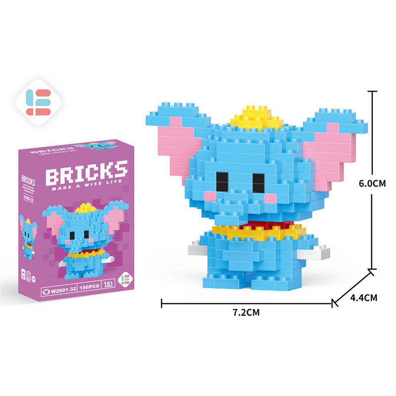 Thumbnail: Disney Anime Princess Building Blocks Stitch Mickey Mouse mini Action toy Figur