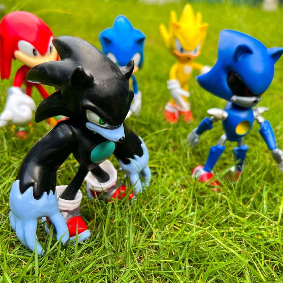 Miniaturbild: 5 stücke Set niedlichen Sonic PVC Charakter Spielzeug Igel Schatten Schwanz Fig