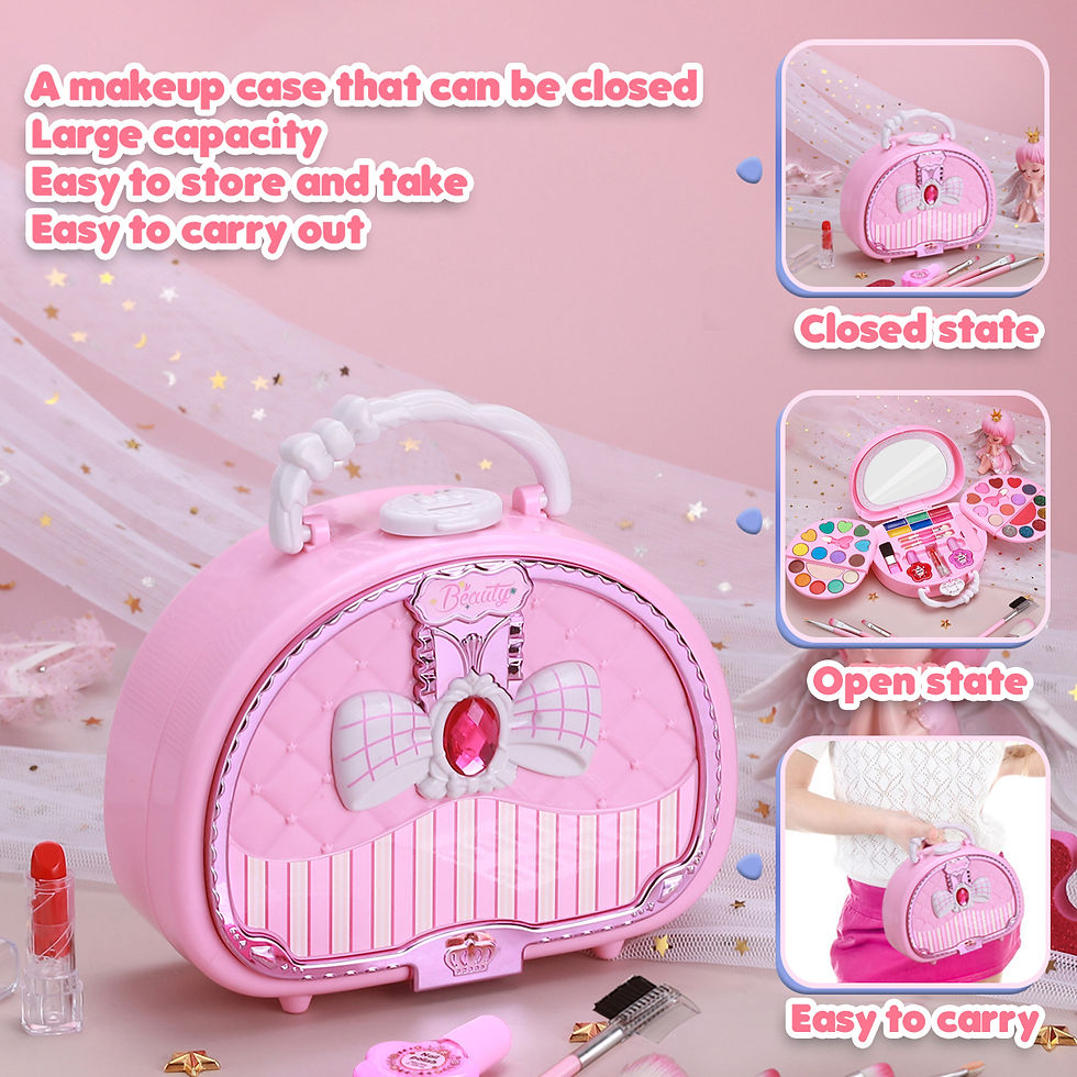 Thumbnail: Kids Washable Makeup Girl Toys - Kids Makeup Kit for Girl, Real Make Up Set,  B