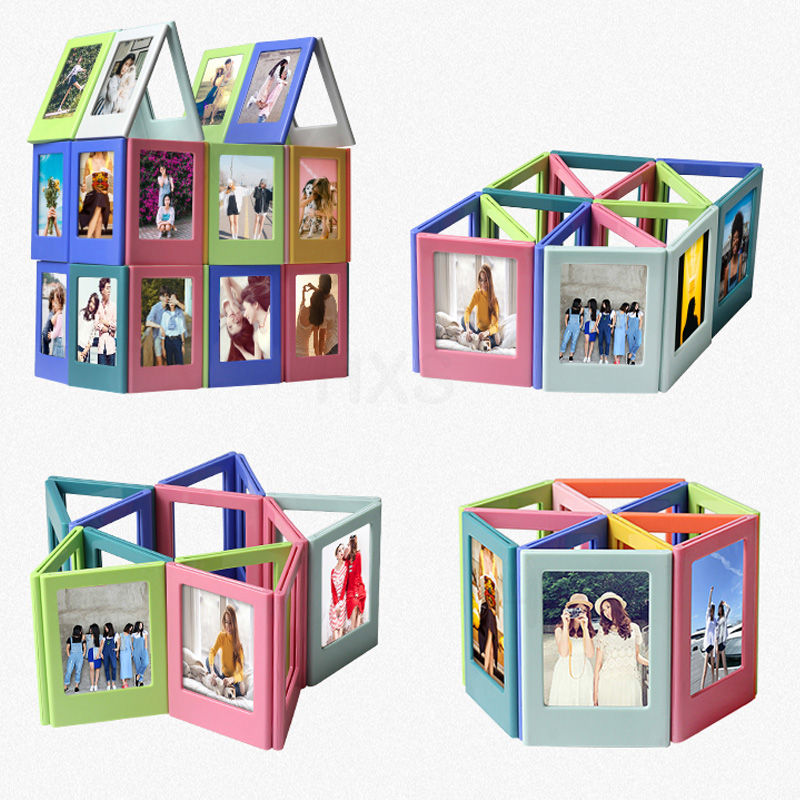 Thumbnail: Fujifilm Instax Mini Film Photo Frame, Colorful Double Sided Magnetic Fridge Pi