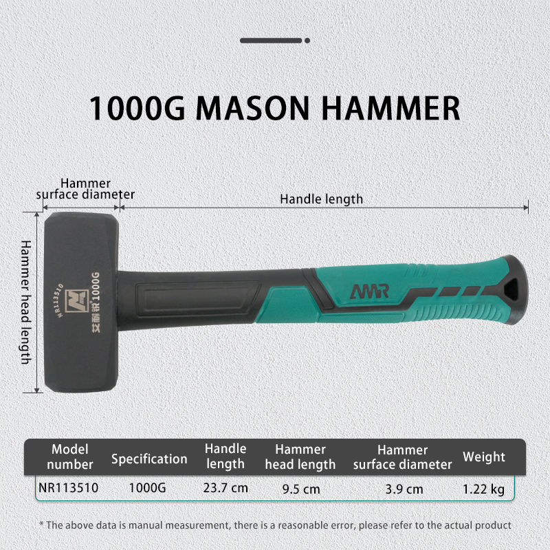 Thumbnail: Bohr-/Riss hammer Mauerwerk hammer mit Glasfaser griff und rutsch festem Kissen