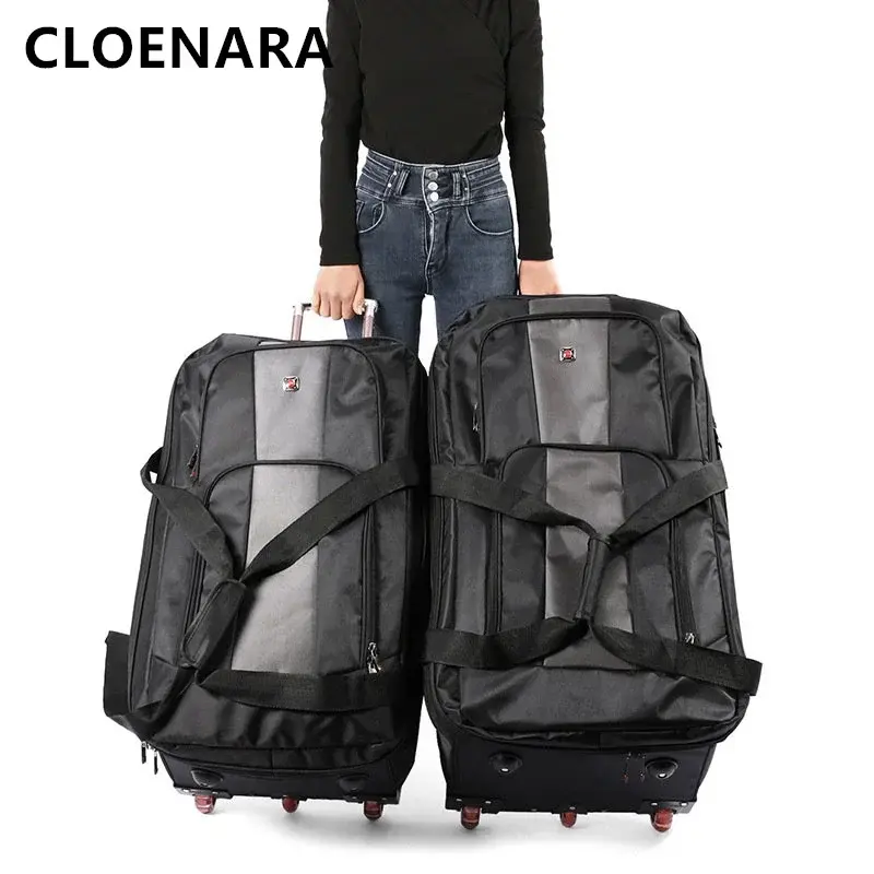 Thumbnail: Colenara Koffer mit großer Kapazität Oxford Stoff Trolley Fall faltbare Handrei