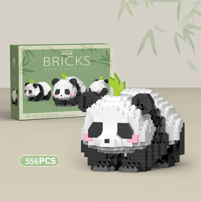 Thumbnail: Creative DIY Assemable Animal Cute MINI Chinese Style Animal Panda Building Blo
