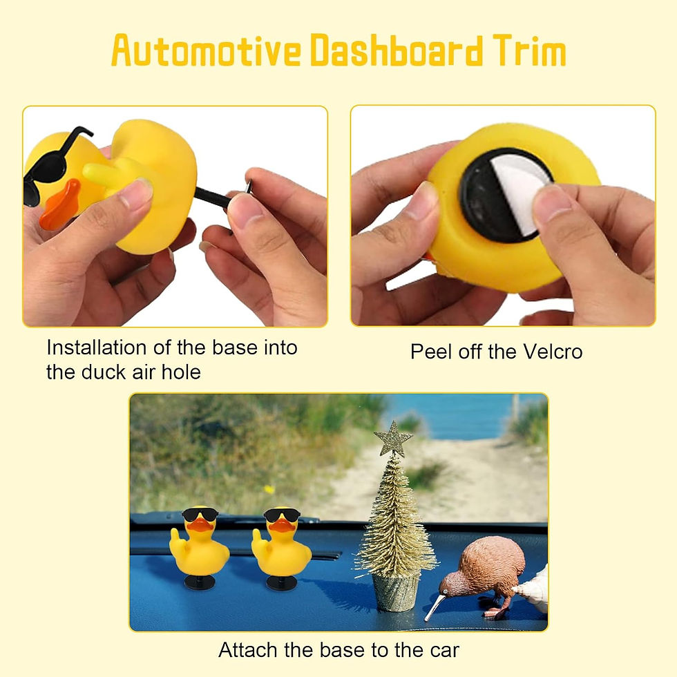 Thumbnail: AOT 3pcs Middle Finger Duck,Unique Rubber Ducks, Jeep Rubber Ducks with Sunglas