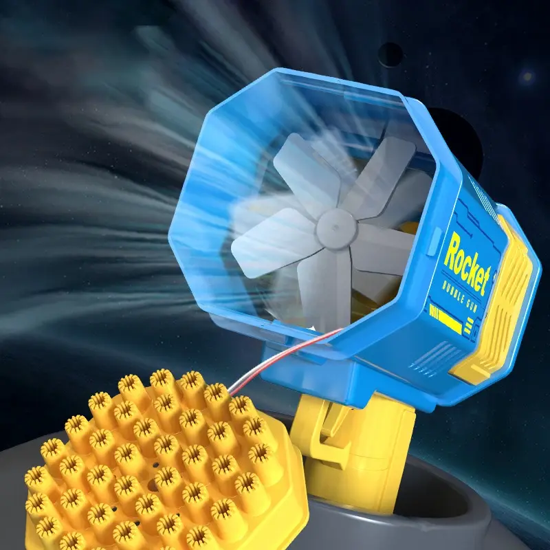 Thumbnail: 40 hole handheld fully automatic space light bubble machine electric children's