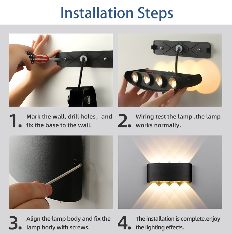 Thumbnail: Outdoor Indoor LED Wand leuchte 2w 4w 6w 8w 10w up down weiß schwarz modernes L
