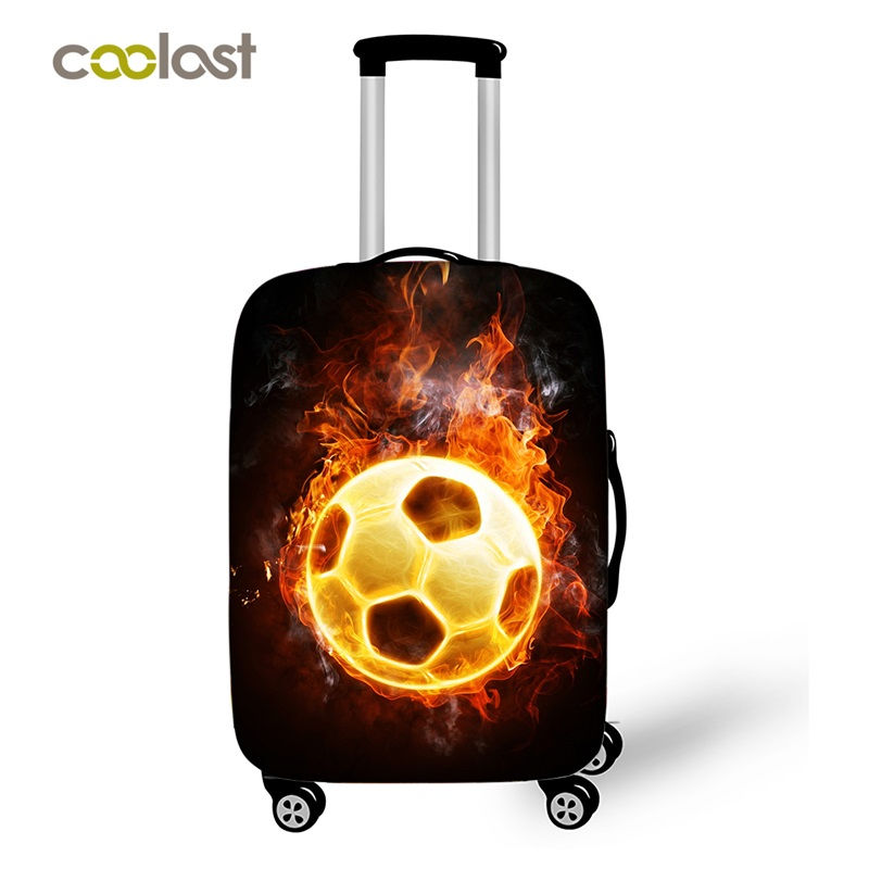 Thumbnail: Fuß Ball Druck Koffer Schutz Abdeckungen Feuer Trolley Gepäck Protector für Man