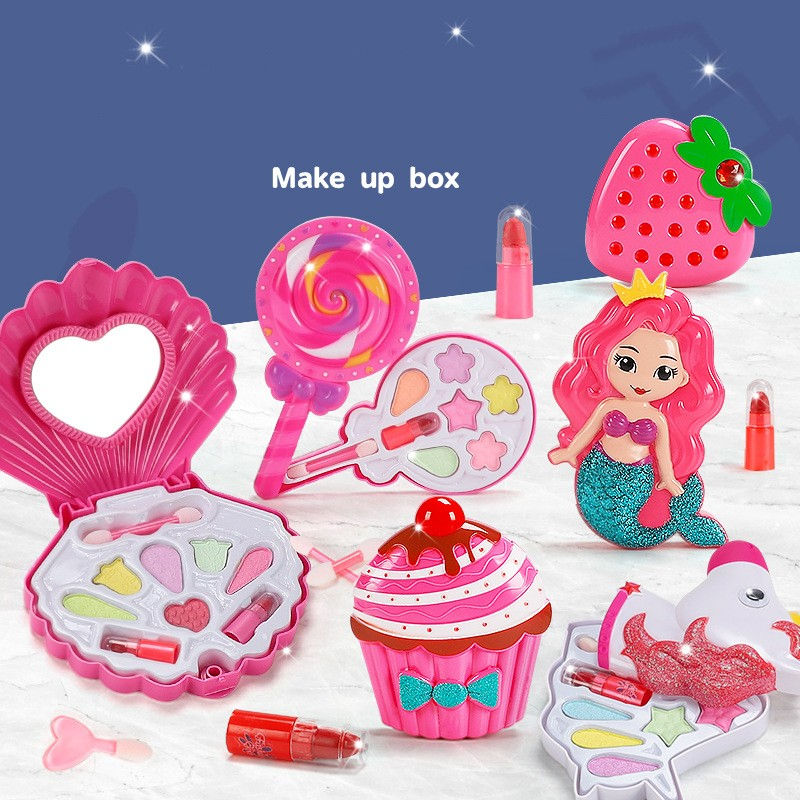 Thumbnail: Girls Make Up Set Toys Beauty Makeup Tools Children Pretend Play Toys Safe Non 