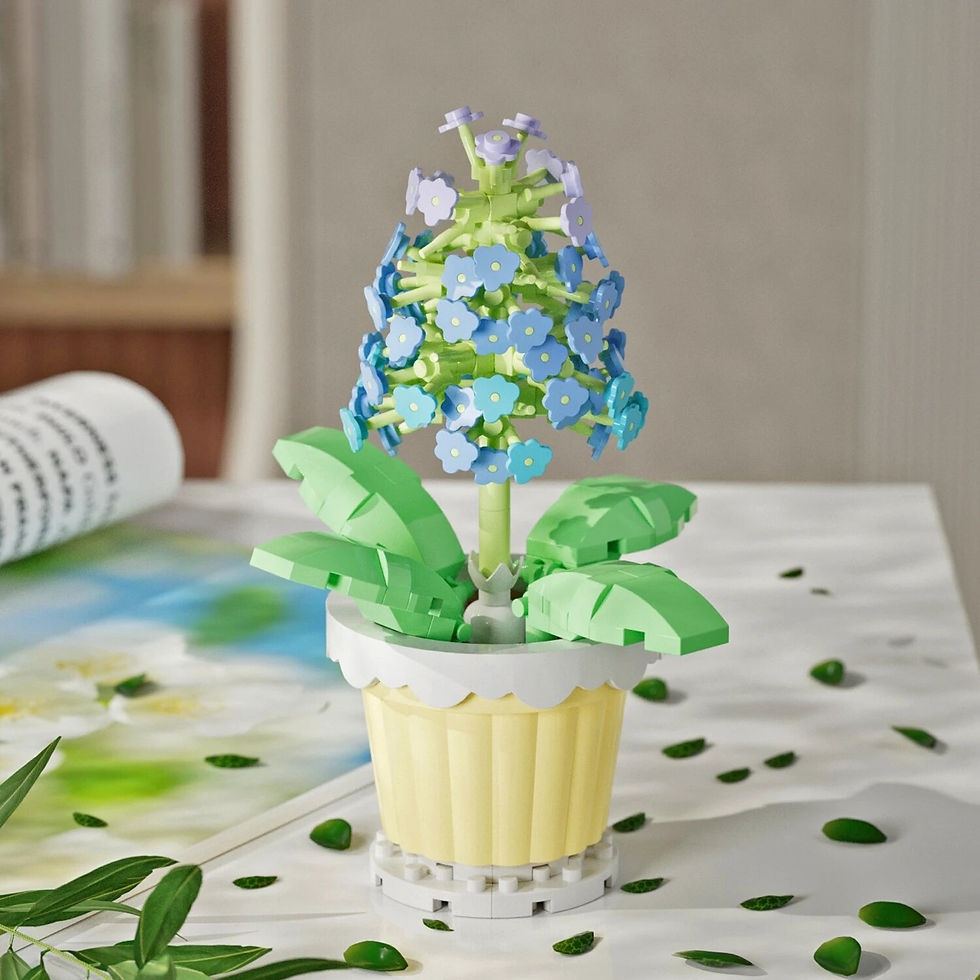 Thumbnail: Potted Building Blocks Simulate Succulent Flower Bouquets, Creative Puzzle Bloc