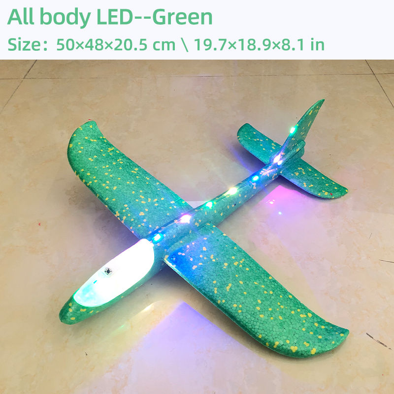 Thumbnail: 50cm große LED Flash segel flugzeug Schaum Flugzeug Hand werfen Licht Trägheit 