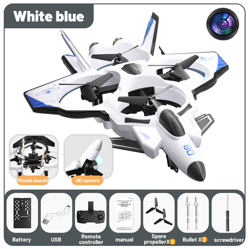 Thumbnail: Jjrc h121 eva rc flugzeug 2,4g mit led lichter 8k hd kamera flugzeug fernbedien