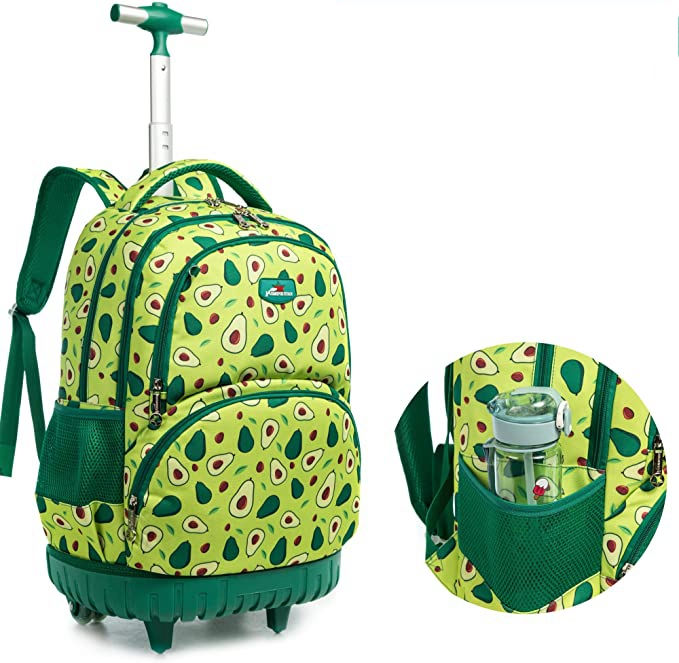 Thumbnail: Kinder Roll Koffer Kinder Roll Gepäck Tasche für Jungen Kinder Rädern rucksack 
