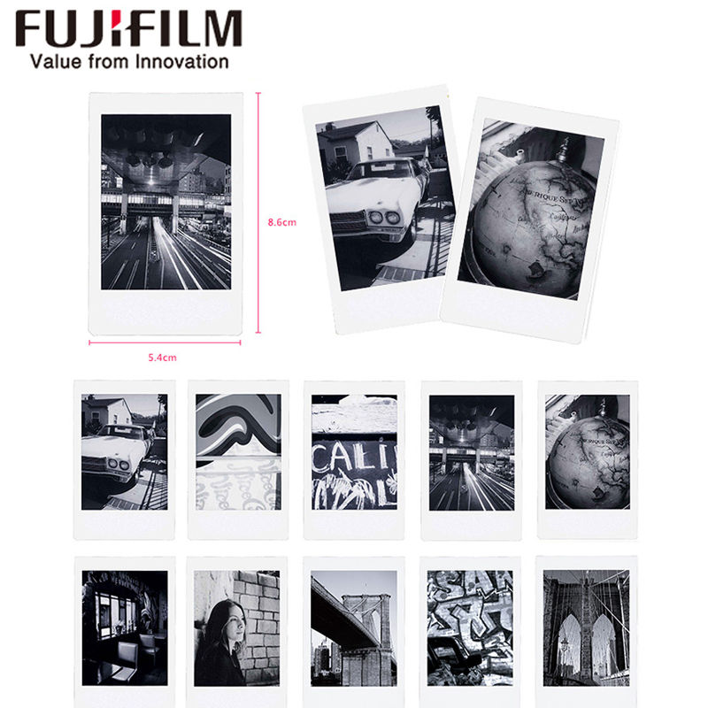 Thumbnail: 10-100 Sheets Fujifilm Fuji Instax Mini 12 11 Black And White Monochrome Films 