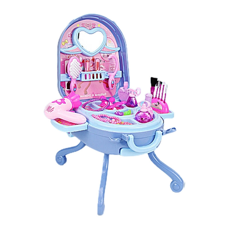 Thumbnail: 36Pcs/Set Girls Toy Princess Cosmetic Mirror Suitcase Makeup Early Learning Edu