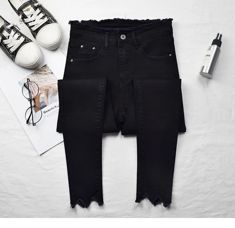 Thumbnail: Blackjeanswomen's High-waisted Slimming Spring Autumn Lightweight Trousers Kore