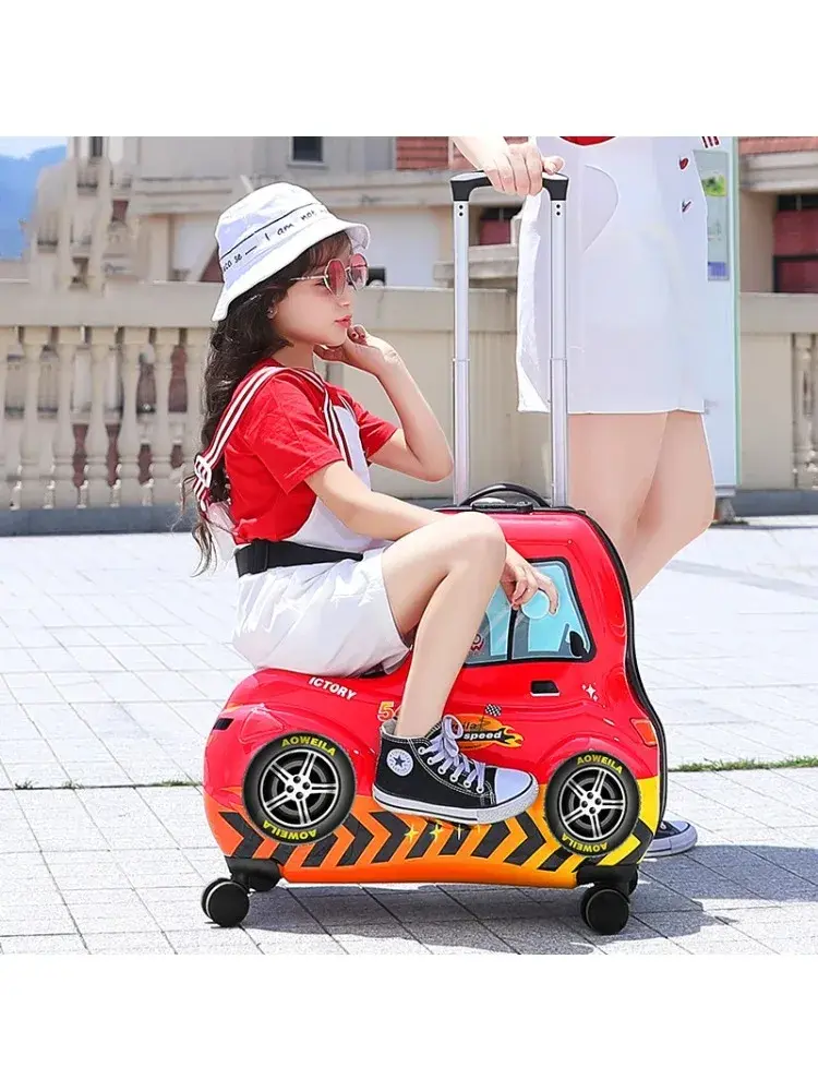 Thumbnail: Neu kann sitzen und fahren Auto Kinder koffer faul Trolley Gepäck Kinder Reisek