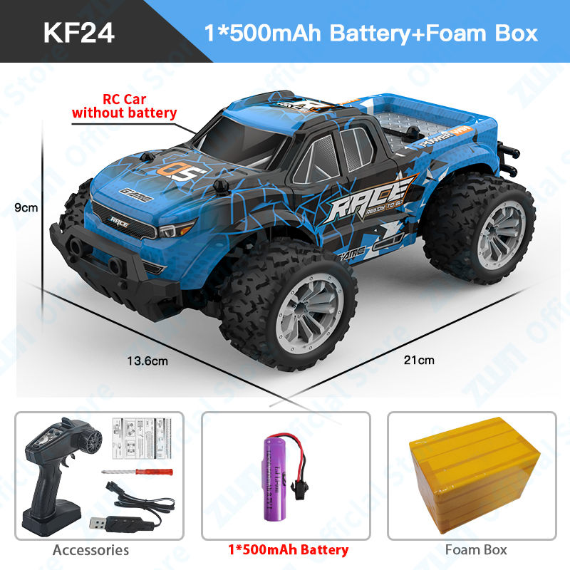 Thumbnail: Zwn 1:16/1:20 2,4g Modell RC Auto mit LED-Licht 2WD Offroad-Fernbedienung Klett