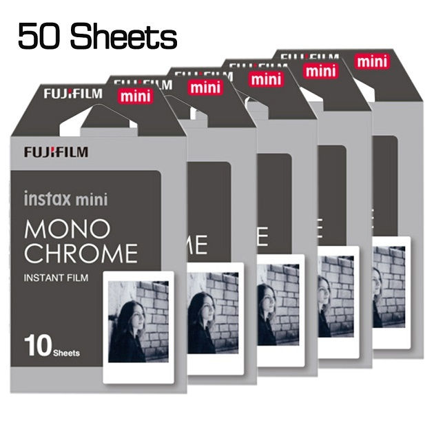 Thumbnail: 10-100 Sheets Fujifilm Fuji Instax Mini 12 11 Black And White Monochrome Films 